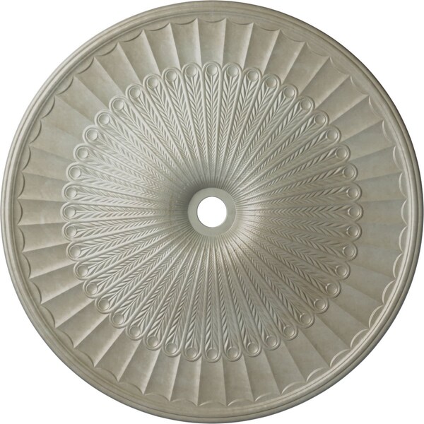 Ekena Millwork Galveston Ceiling Medallion (Fits Canopies up to 5 7/8"), 51"OD x 3 5/8"ID x 3 3/8"P, Flash Gold CM51GLFLS - main
